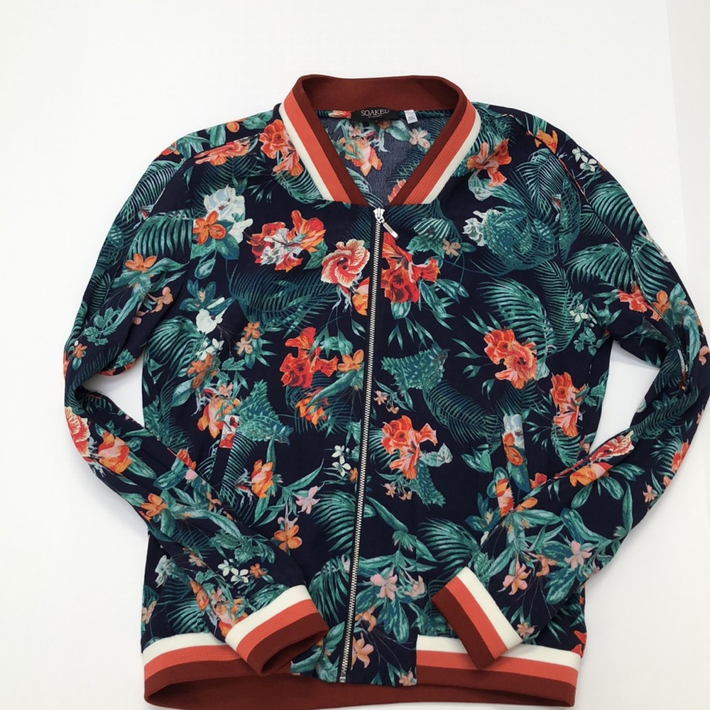 Soaked in Luxury - lightweight floral bomber jacket -  - S